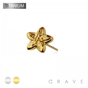 IMPLANT GRADE TITANIUM SAKURA FLOWER THREADLESS (PUSH IN) THREADLESS (PUSH IN) TOP PART ONLY